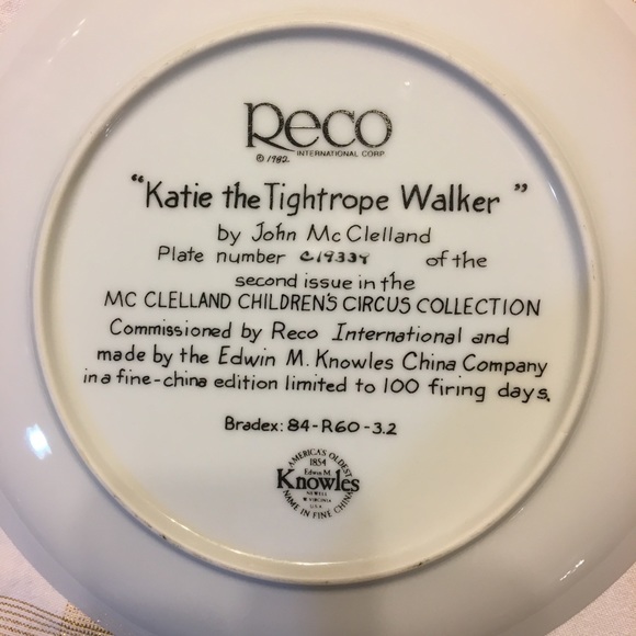 🎁2/$12   COLLECTABLE PLATE “KATIE THE TIGHTROPE WALKER” CIRCA 1982 - Picture 2 of 4